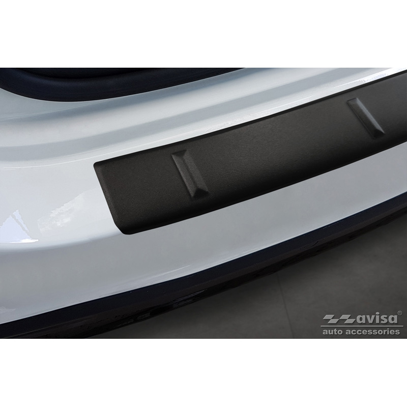 Protection de seuil arrière inox noir mat sur mesure pour Mercedes GLE II W167 & GLE II 53 AMG 2019-2023 'Ribs'