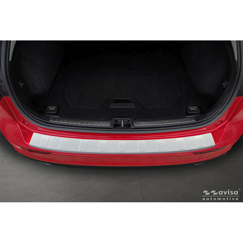 Avisa Protection de seuil arrière inox thermolaqué sur mesure pour Volvo V60 II 2018- incl. Cross Country & R-Design 'Soft Silver'