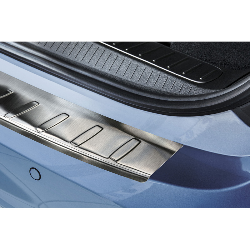 Protection de seuil arrière inox sur mesure pour Opel Zafira C 2012- 'Ribs'
