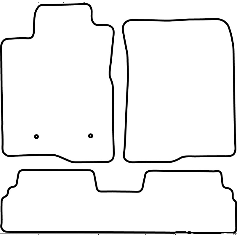 Set de tapis de sol sur mesure pour Toyota Corolla Verso 2006-2009 (5-Personnes)