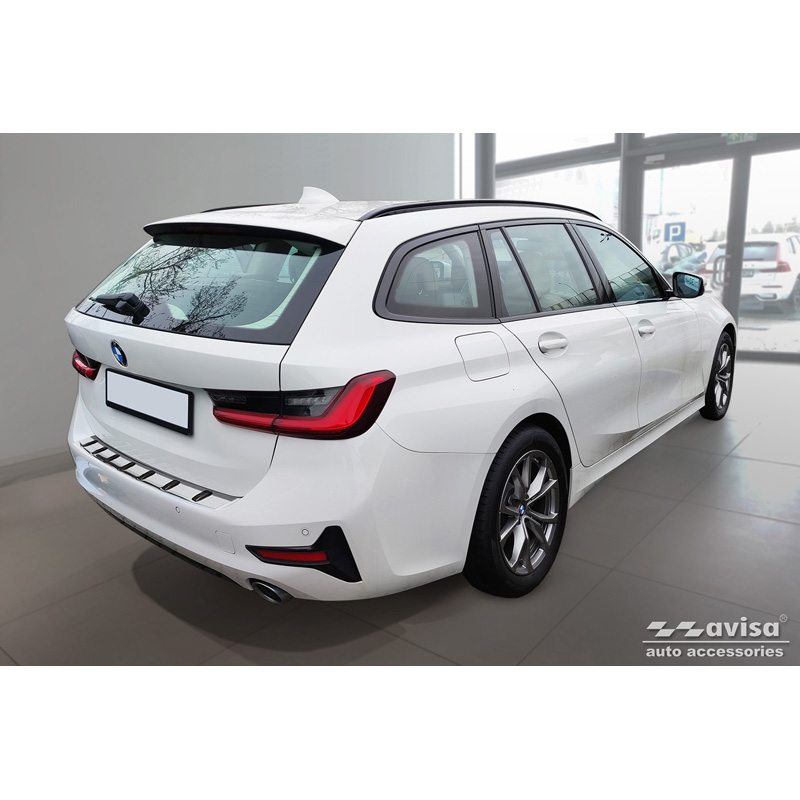 Protection de seuil arrière inox sur mesure pour BMW Serie 3 (G21) Touring 2019-2022 'STRONG EDITION'