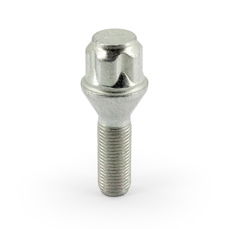 Jeu de antivol de roue H&R M12x1.25x30mm conique - 4 boulons antivol de roues avec adaptateur