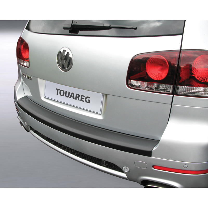 Protection de seuil arrière (ABS) sur mesure pour Volkswagen Touareg -2010 Noir