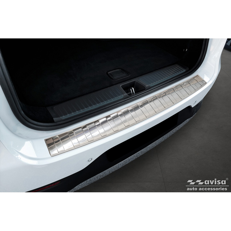 Protection de seuil arrière inox sur mesure pour Mercedes EQE SUV (X294) 2022- 'Ribs'