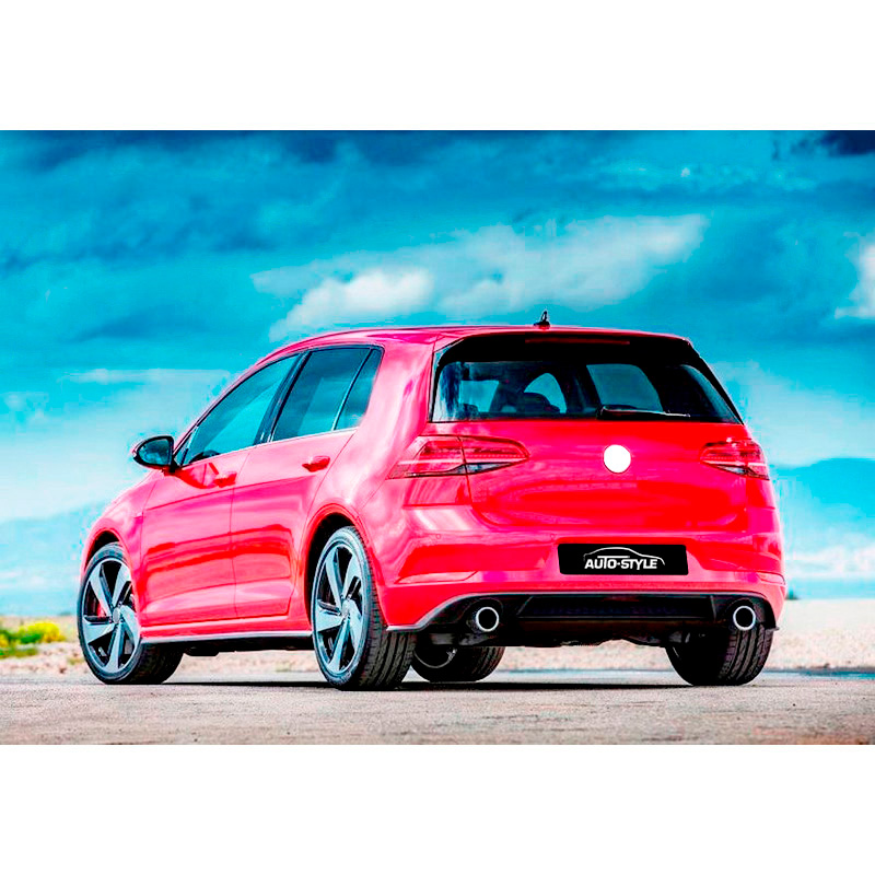 Jupe arrière sur mesure pour Volkswagen Golf VII 3/5-portes Facelift 2017- 'GTi-Look' (PP)