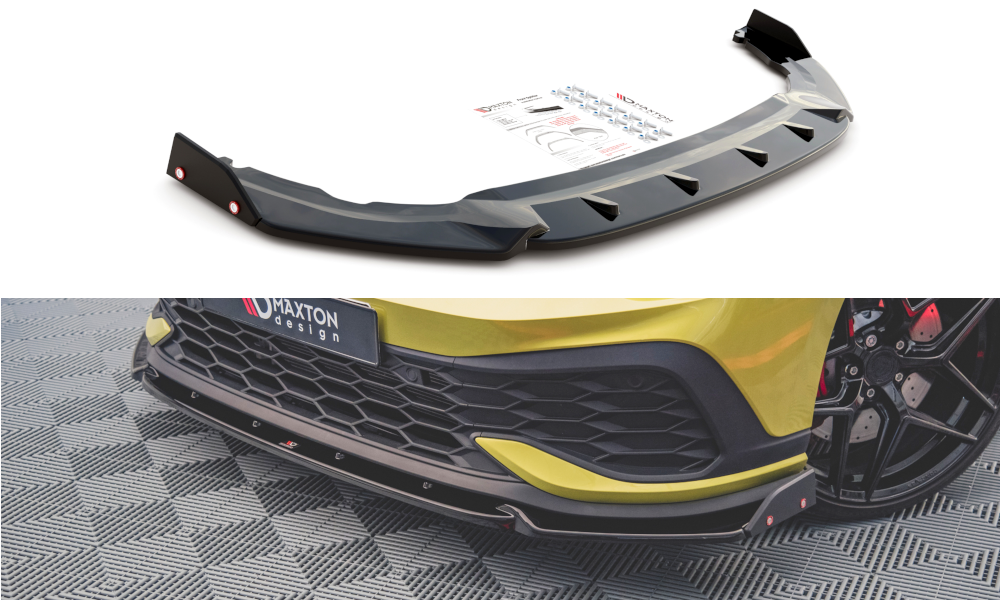 Voorspoiler Volkswagen Golf 8 GTI Clubsport Maxton Glans Zwart