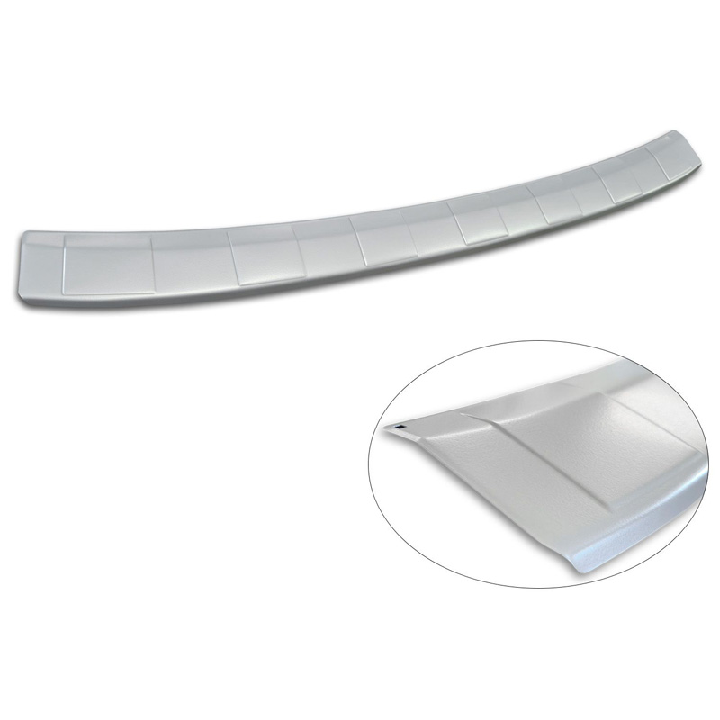 Avisa Protection de seuil arrière inox thermolaqué sur mesure pour Skoda Octavia IV 2019-2024 & FL 2024- 'Soft Silver'