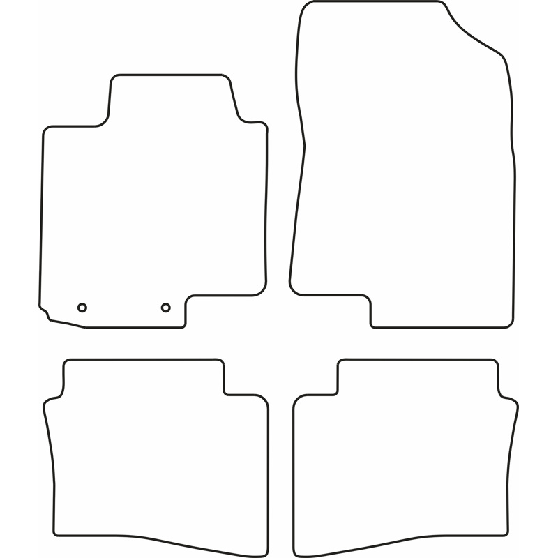 Set de tapis de sol en velours sur mesure pour Hyundai i20 III & Bayon 2020-