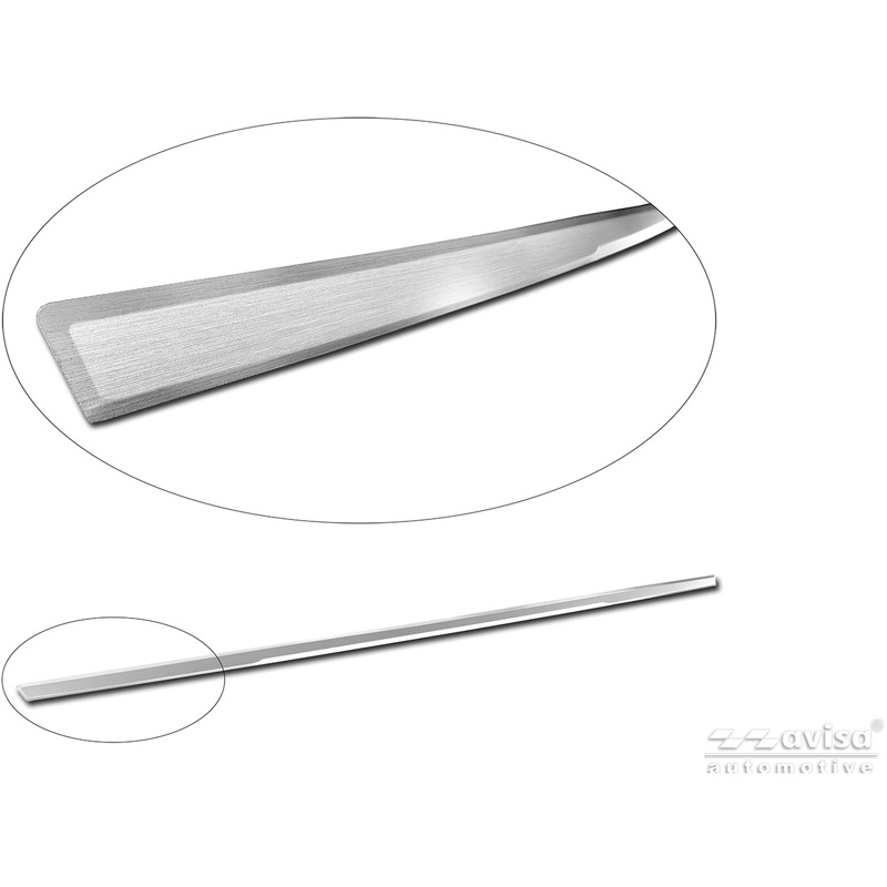 Avisa Revêtement d'habillage du hayon du coffre inox brossé sur mesure pour BMW X6 (G06) 2024- excl. M-Sport