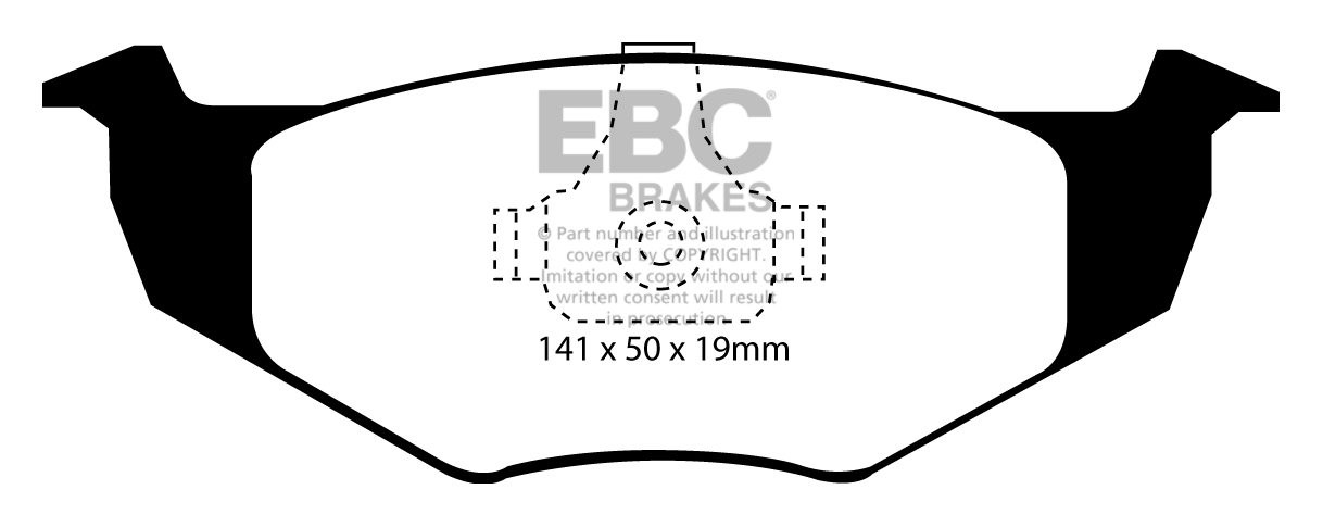 EBC Brakes VW Vento 1.9 D 95-99 Remblokken voorzijde greenstuff