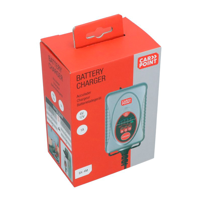 Chargeur de batterie Carpoint BX-4M 6V/12V 1 Ampère