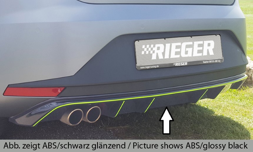 Diffuser Seat Leon F5 FR Rieger dubbele uitlaat links carbon-look
