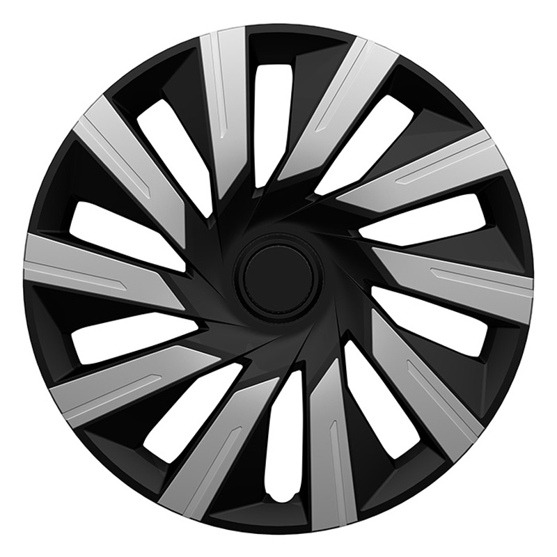 Jeu d'enjoliveurs J-Tec Tecna 15-inch argent/noir