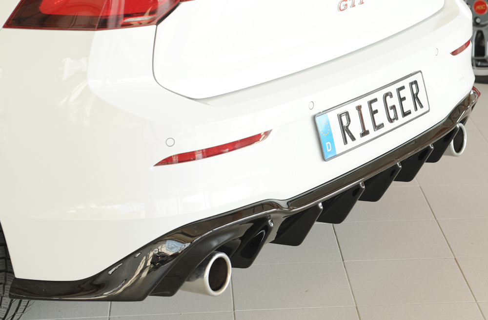 Diffuser Volkswagen Golf 8 GTI Rieger Glans zwart