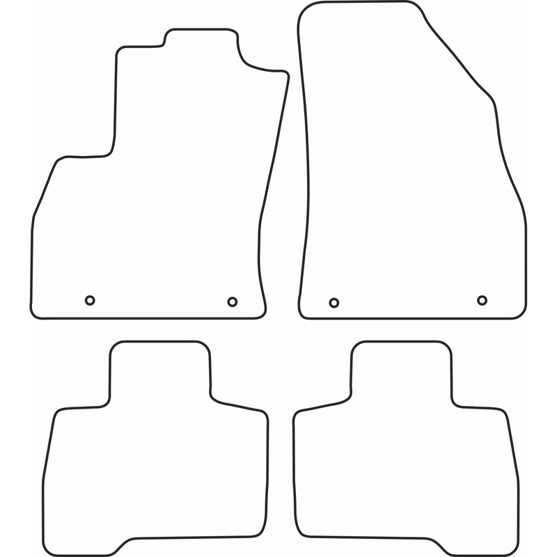 Set de tapis de sol en velours sur mesure pour Citroen Nemo Multispace