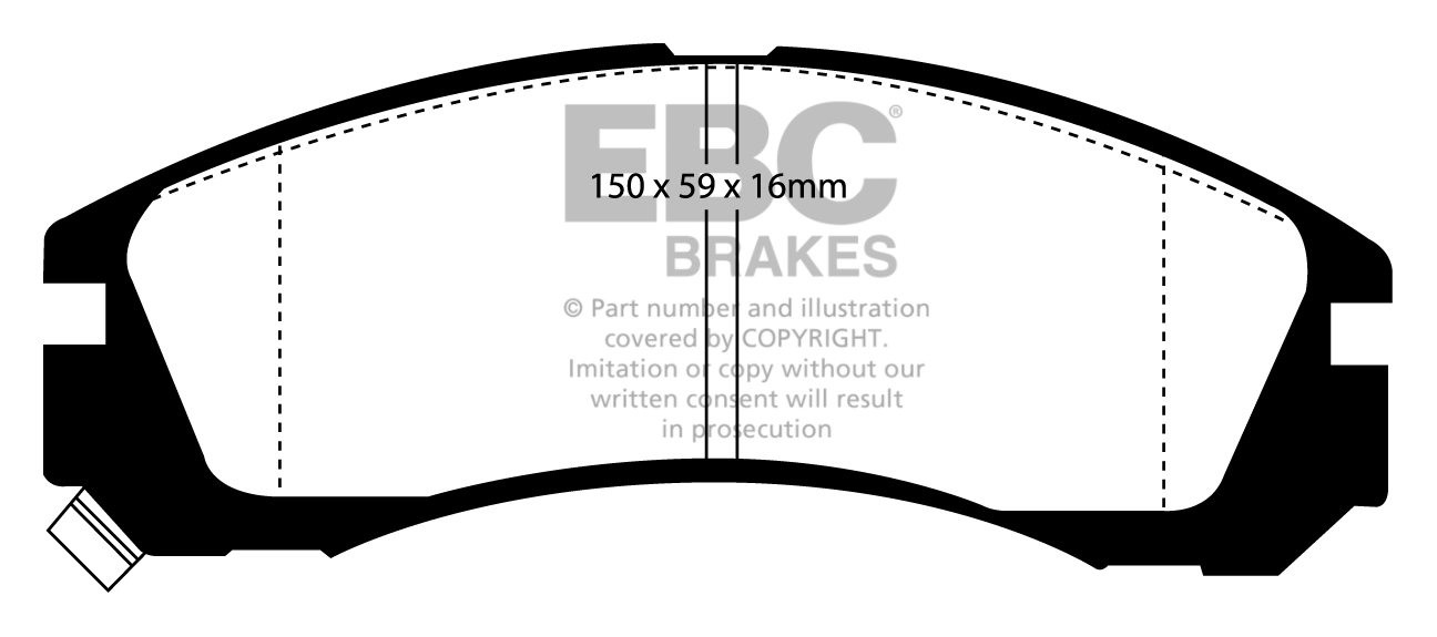 EBC Brakes MITSUBISHI Spacegear 2.8 TD 95-99 Remblokken voorzijd