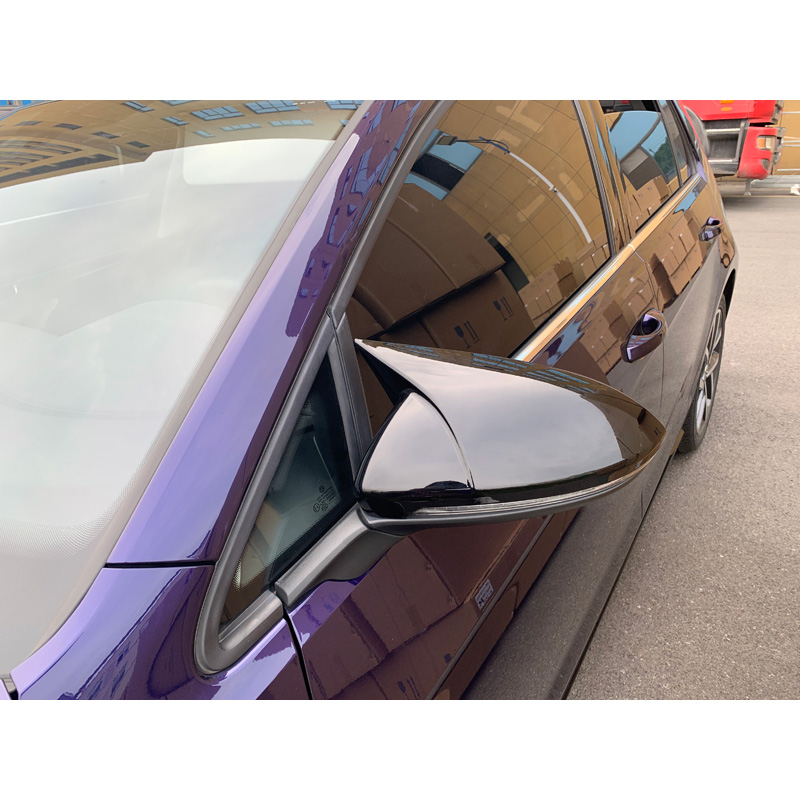 Coques de Rétroviseurs sur mesure pour Volkswagen Golf VII 2012-2019 'A-Look' - Noir glissant - Set de 2 pièces