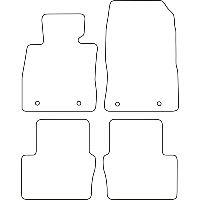 Set de tapis de sol en velours sur mesure pour Mazda 2 2014-