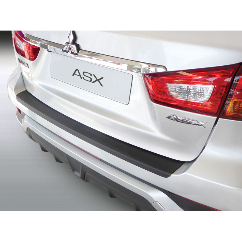 Protection de seuil arrière (ABS) sur mesure pour Mitsubishi ASX 10/2016-9/2019 Noir