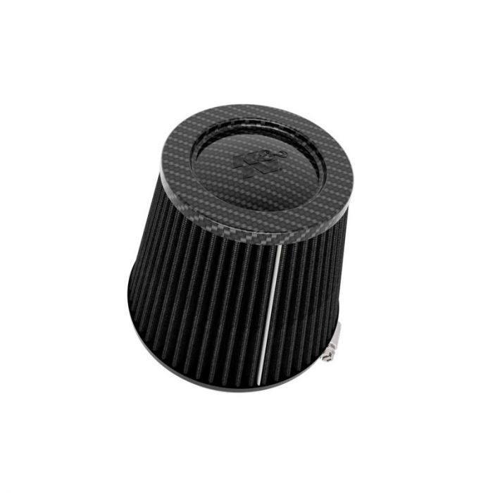 K&N Filtre à Air Noir Dryflow Universel Conique - Capot en fibre de carbone - 127mm raccordement, 165mm de base, 114mm en haut, 143mm hauteur (RU-3134HBK)