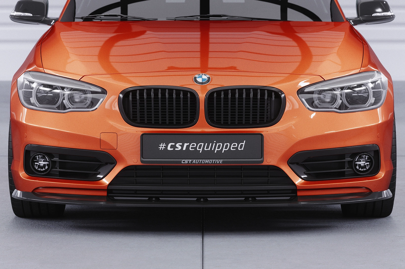 Voorspoiler BMW 1er F20/F21 LCI glans zwart – 01/2015–06/2019