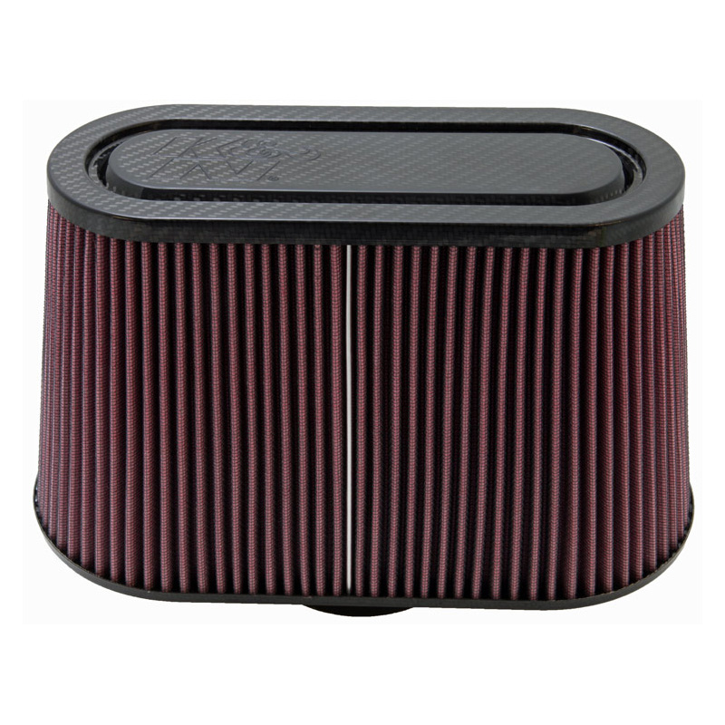 K&N Filtre à Air universel - avec fibre de carbone - 98mm raccord, 305mm x 152mm base, 252mm x 100mm du haut, 178mm hauteur (RP-5103)