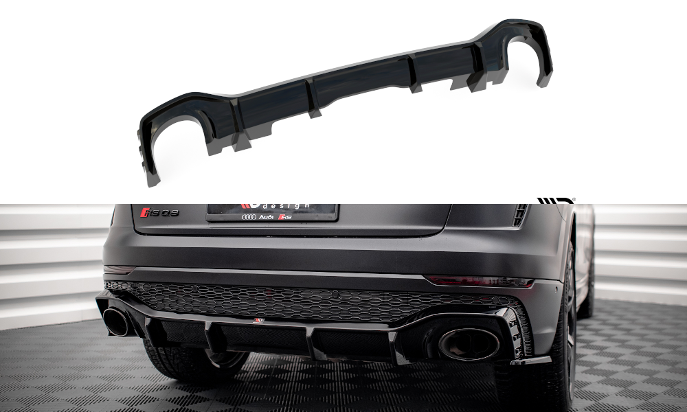 Diffuser Audi RSQ8 Maxton Glans Zwart