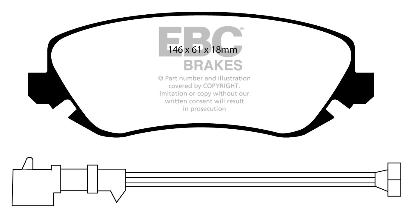 EBC Brakes LANCIA Thesis 3.2 2003-.. Remblokken voorzijde