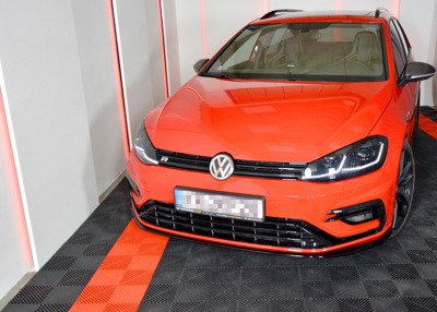 Voorspoiler VW Golf 7.5 R Facelift Glans Zwart