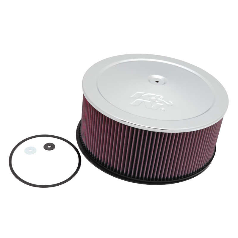 K&N Filtre à Air rond - 186mm raccord, 356mm diamètre, 191mm hauteur (60-1255)