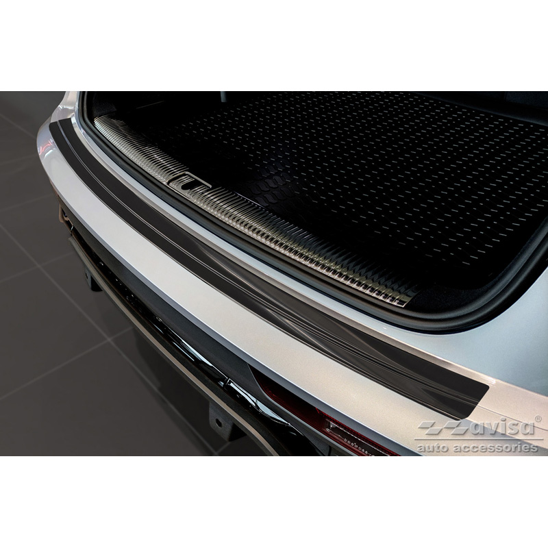 Protection de seuil arrière inox noir sur mesure pour Audi Q5 Sportback 2020- incl. S-Line