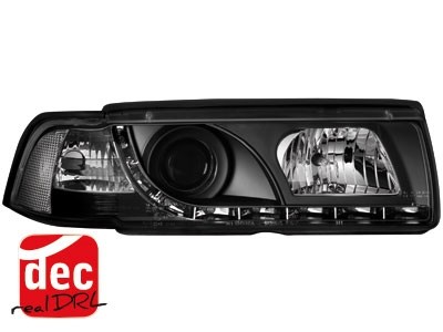Headlights BMW E36 Sedan Devil Eyes Dlite LED Black