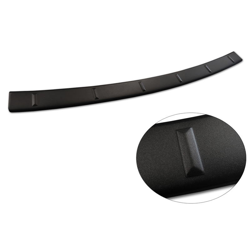 Protection de seuil arrière inox noir mat sur mesure pour Mercedes GLE II W167 & GLE II 53 AMG 2019-2023 'Ribs'