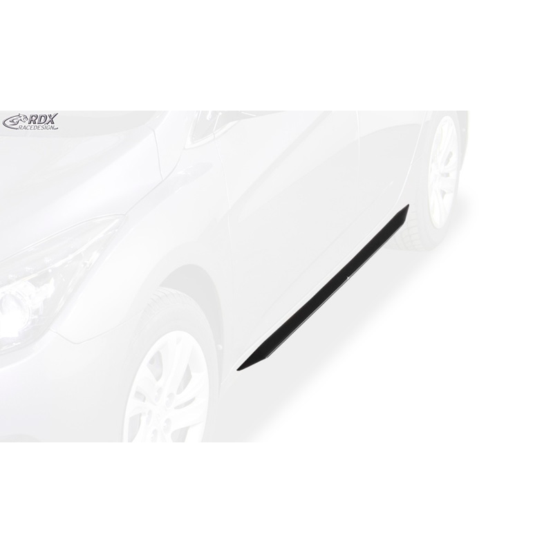 Jupes latérales 'Slim' sur mesure pour Hyundai i40 2011-2015 & Facelift 2015- (ABS noir luisant)