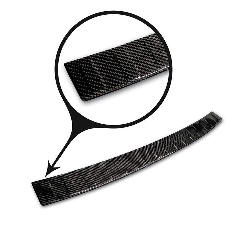 Protection de seuil arrière carboné 3D sur mesure pour Audi A4 Allroad (B9) 2016-2019 & FL 2019- 'Ribs'