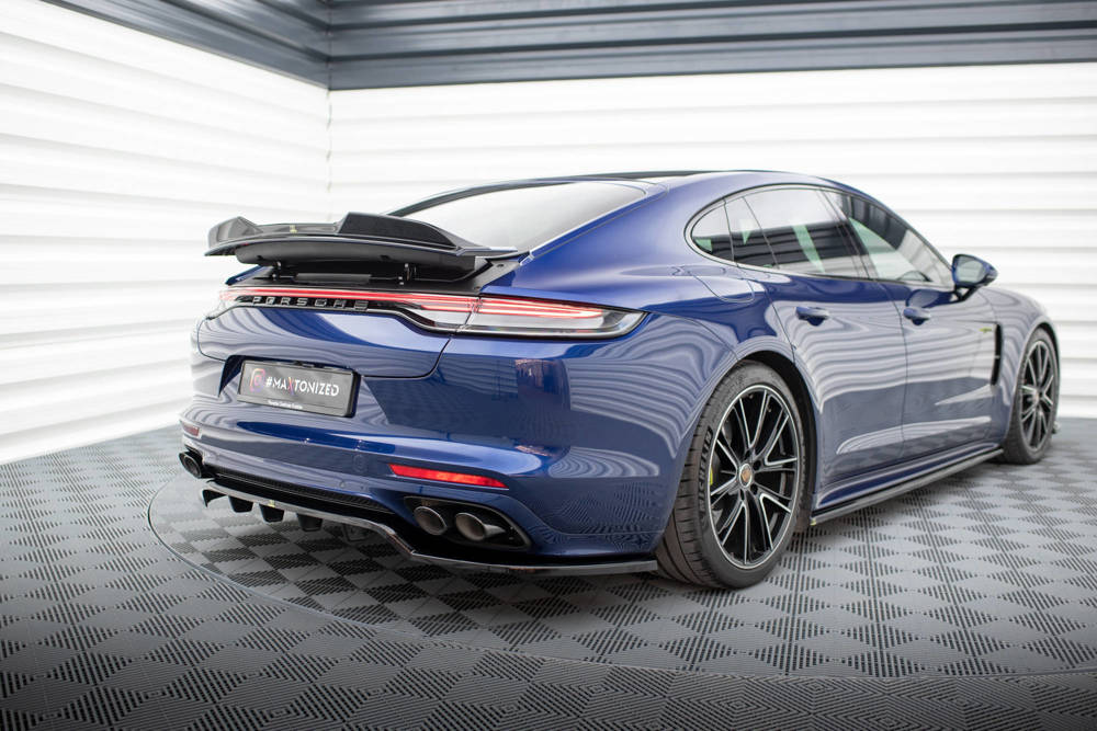 Diffuser Porsche Panamera E-Hybrid 971 Facelift  2020 - Maxton Glans Zwart