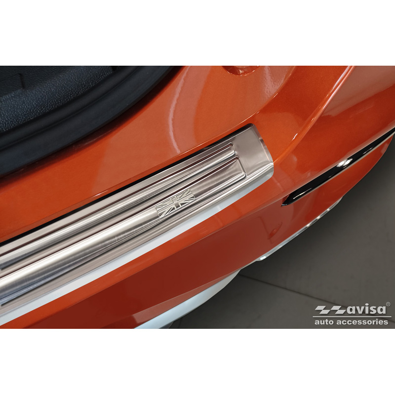 Protection de seuil arrière inox sur mesure pour MG ZS FL 2019-2024 'British Flag'