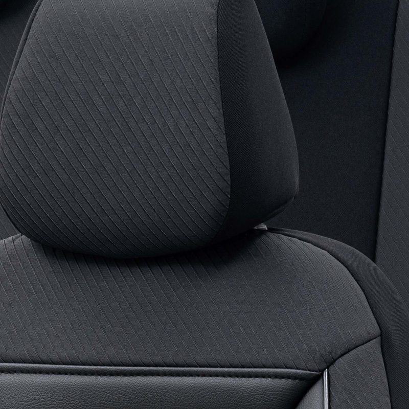 Housse de sièges universel en textile 'Prestige' Noir/Anthracite - 11-pièces - adapté aux Side-Airbags