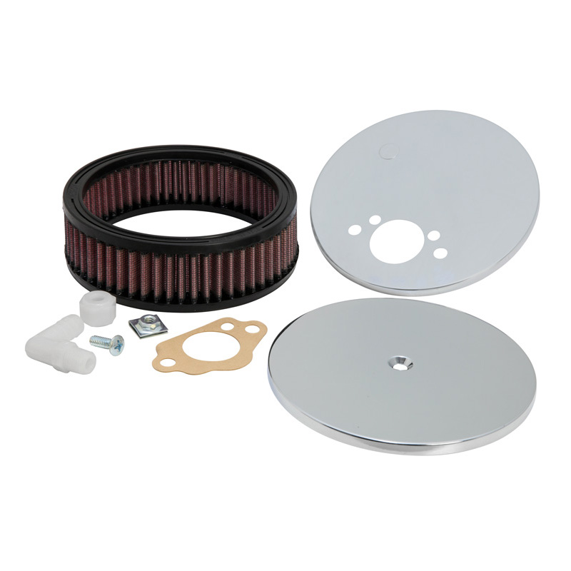 K&N Filtre à Air rond sur mesure pour carburateur SU/SU Hitachi 1.25'' HS2, trou décentré, diamètre 150 mm, Hauteur d'assemblage 47mm (56-1630)