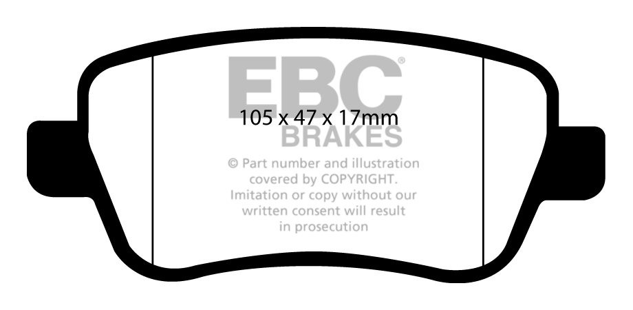 EBC Brakes FIAT Croma 2.2 2005-.. Remblokken achterzijde