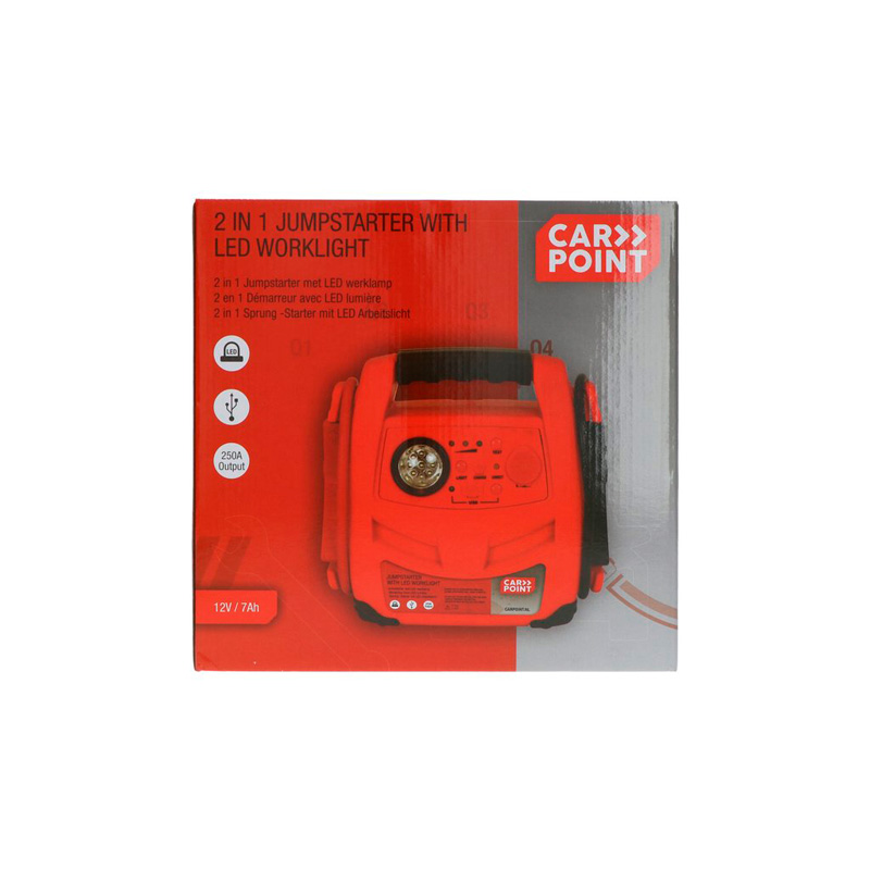 Carpoint Démarreur d'Urgence 12V/7AH 2in1 LED