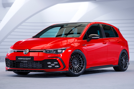 Voorspoiler Volkswagen Golf 8 GTI GTD GTE R-Line CSR Glans Zwart