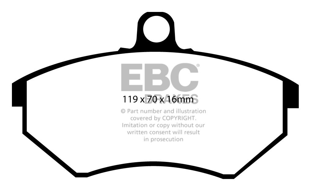 EBC Brakes VW Vento 1.9 TD 93-96 Remblokken voorzijde greenstuff