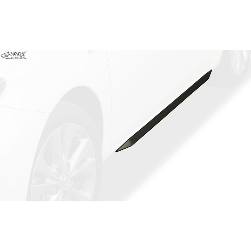 Jupes latérales 'Slim' sur mesure pour Toyota Auris E180 2012-2015 (ABS noir luisant)