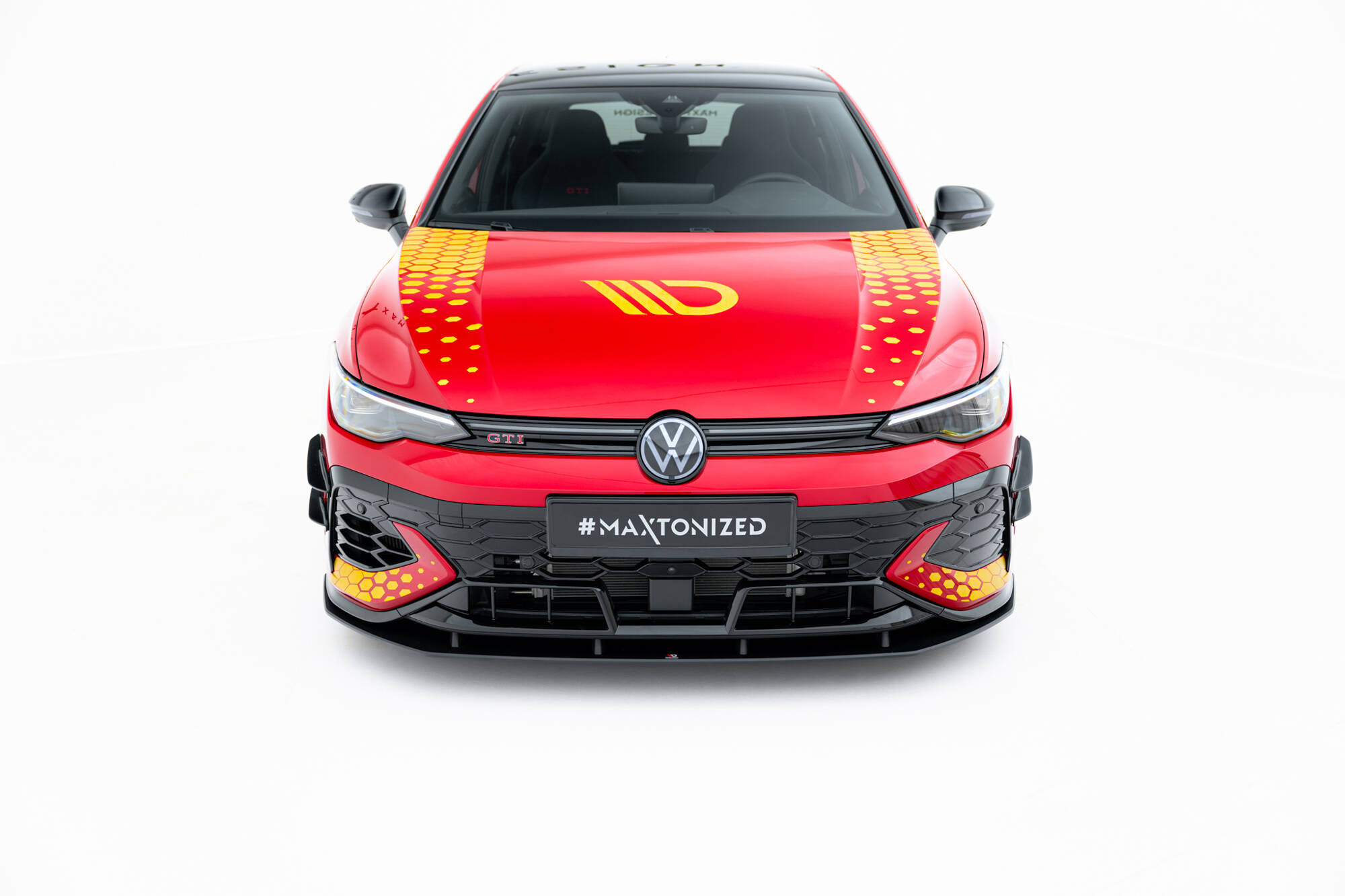 Street Pro Voorspoiler Volkswagen Golf GTI Clubsport MK8 Facelift Maxton Glanzend zwart