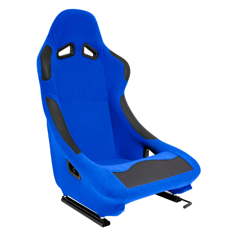 Siège baquet 'BW' - Bleu - Dossier fixe - incl. glissières