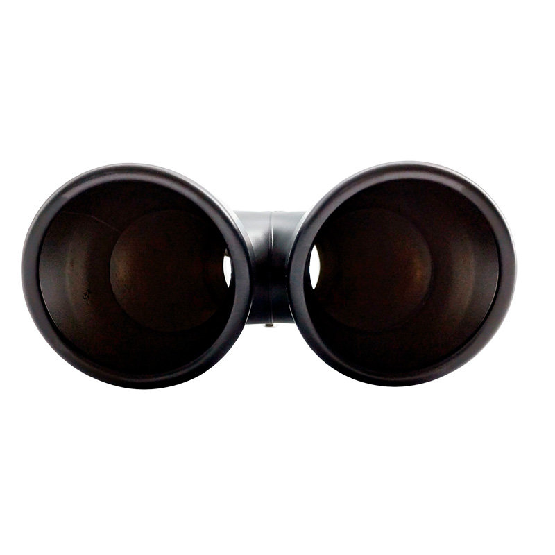 Simoni Racing Embout d'Échappement Rond Double Inox - Noir - Ø90xL240mm - Montage ->34-57mm