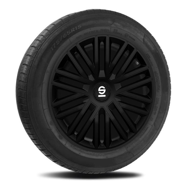 Sparco Enjoliveurs Bergamo - 16-pouces - Noir - Set de 4 pièces