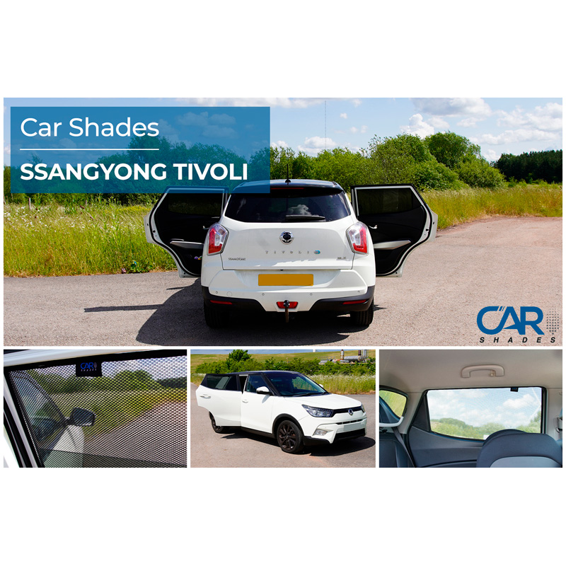 Set de Car Shades (portes arrières) sur mesure pour SsangYong Tivoli 2015-2023 (2-pièces)