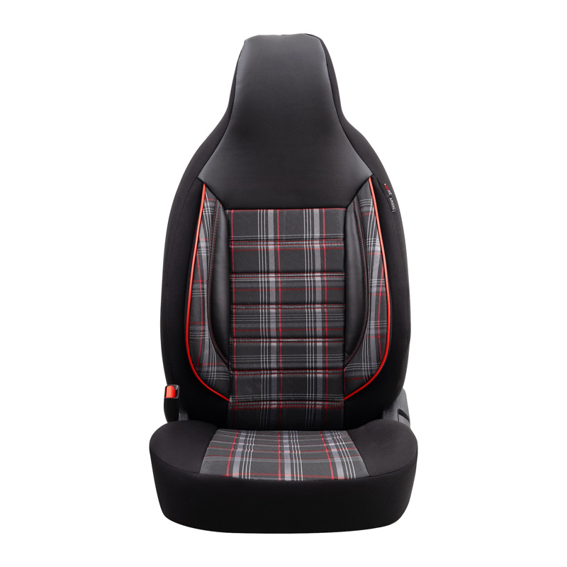 Housse de sièges 'CityBug' universel en textile 'Sports' Noir/Gris/Rouge - 9-pièces - adapté aux Side-Airbags